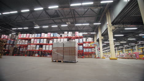 warehouse interior with forklift