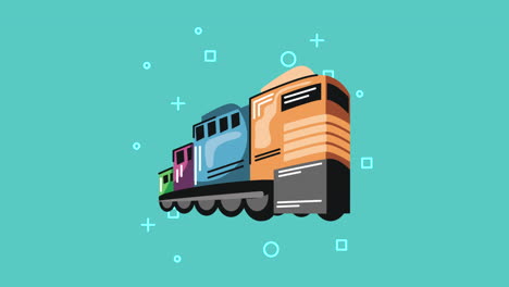 colorful cartoon train illustration