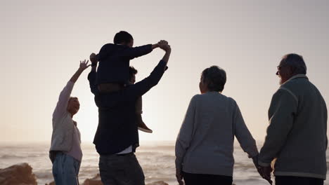 happy family, holding hands