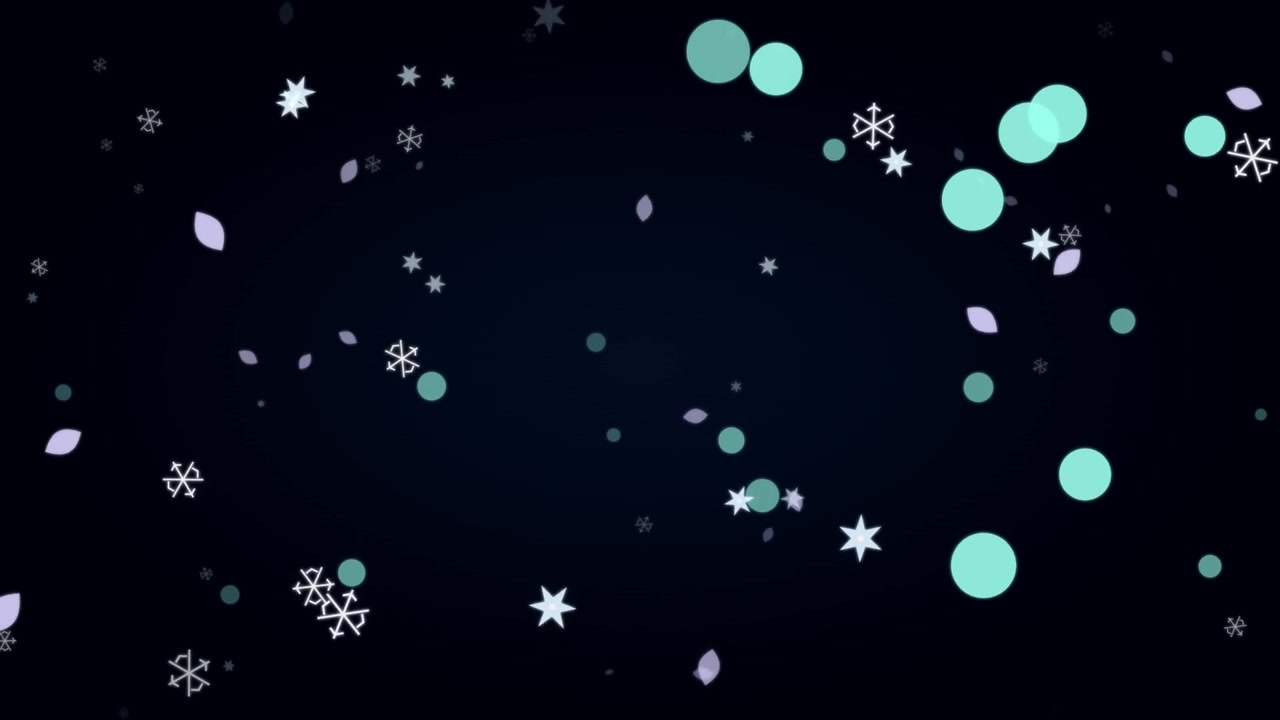 Animated Winter Background with Falling Snowflakes and Bokeh Lights