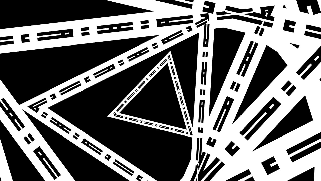 Hypnotic Black and White Geometric Tunnel Loop