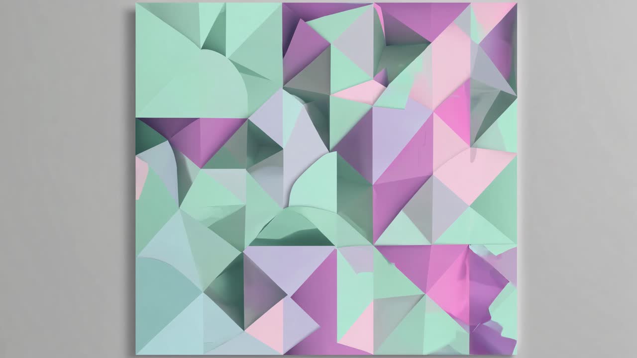 Abstract Geometric Pastel Shapes