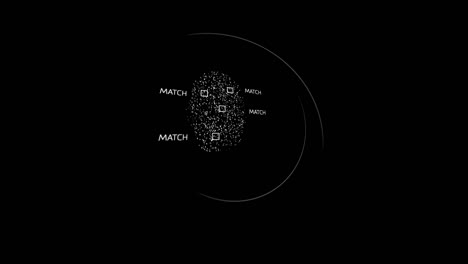 3d animation of a fingerprint scanner searching through a criminal database