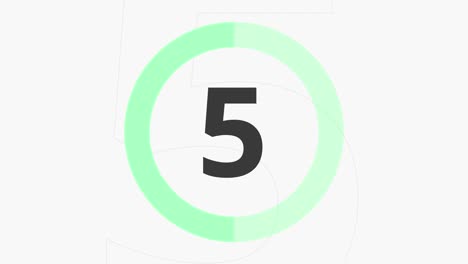 Countdown 10 Second Green