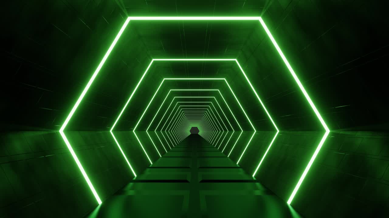 animación en 4k 3d. vuelo en un túnel de ciencia ficción abstracto. gráficos de movimiento futuristas, fondo de alta tecnología.