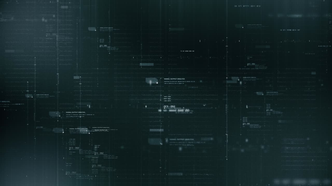 Futuristic Matrix Data Simulation HUD Background