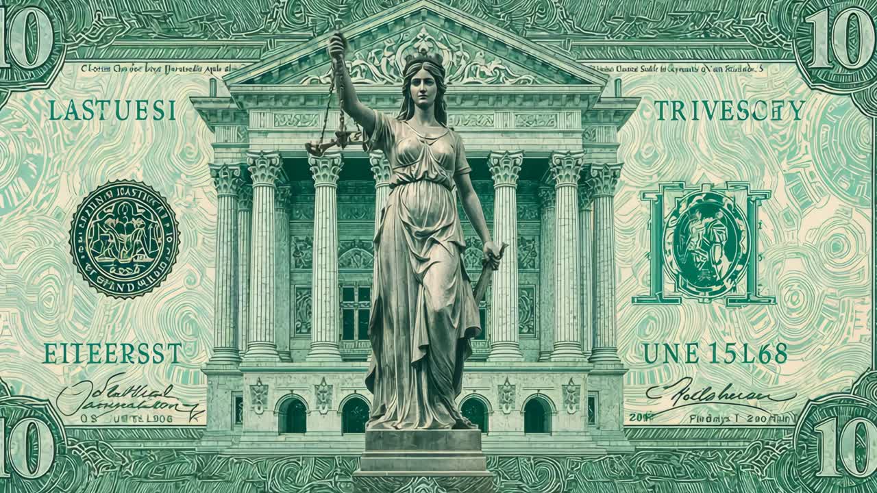 Lady Justice on Currency