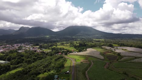 4k aerial hyper lapse of arenal volcano near la fortuna, costa rica