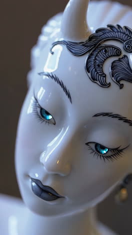 detailed porcelain figurine of a mythological figure