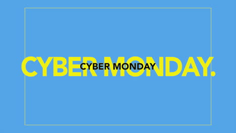 cyber monday text on blue modern gradient