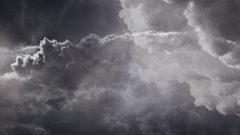 a thunderstorm in dark clouds with a lightning strike