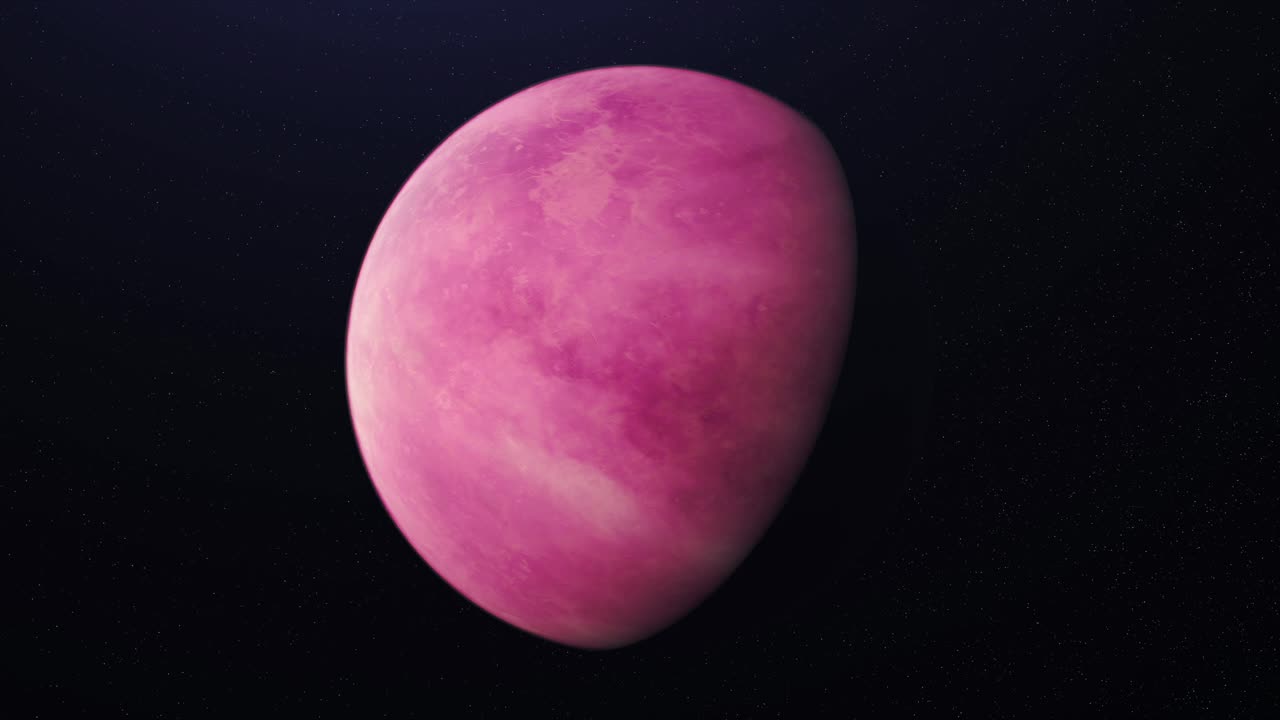 Pink Alien Planet in Space