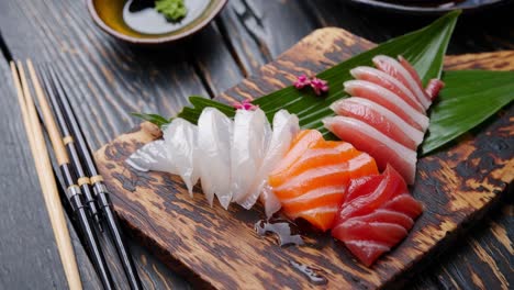 assorted sashimi platter