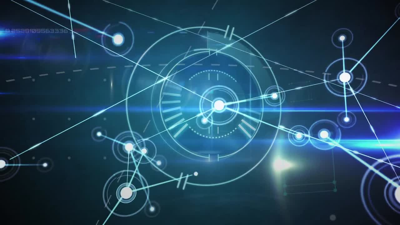 범위 스캐닝과 연결 네트워크의 애니메이션