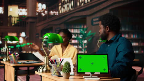 black academic pupils studying for educational success next to mockup