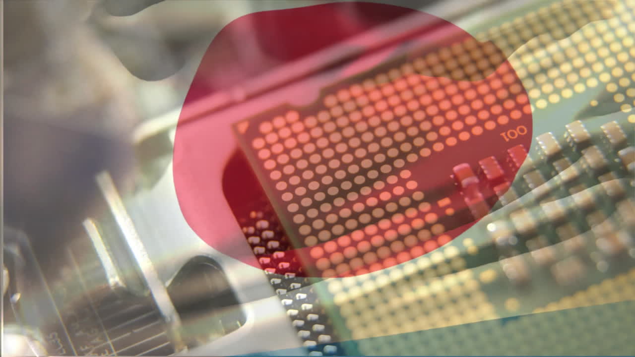 일본 발의 애니메이션, 컴퓨터 회로판을 통해 디지털 데이터 처리