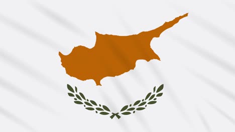 republic of cyprus flag waving background, loop