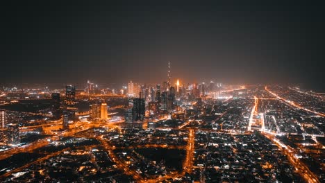 moving timelapse of aerial footage, dubai, uae