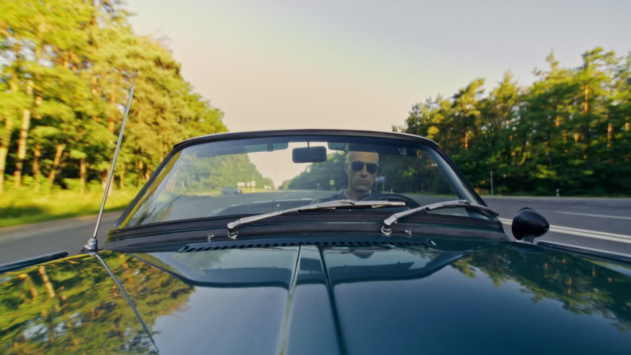 Driving a Convertible on the Road