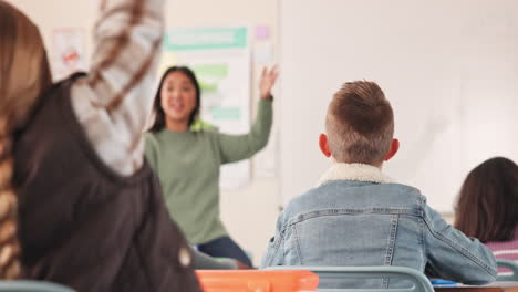 escena del aula con el maestro y los estudiantes