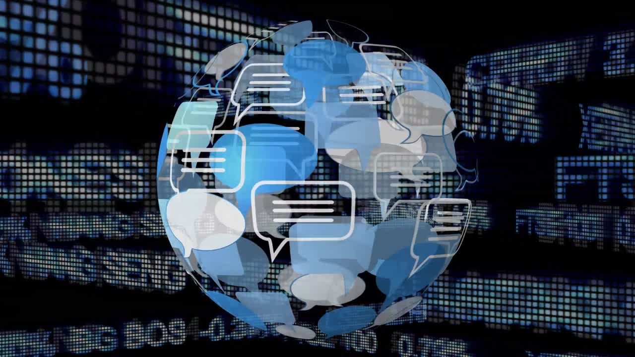 Message bubble icon and stocks