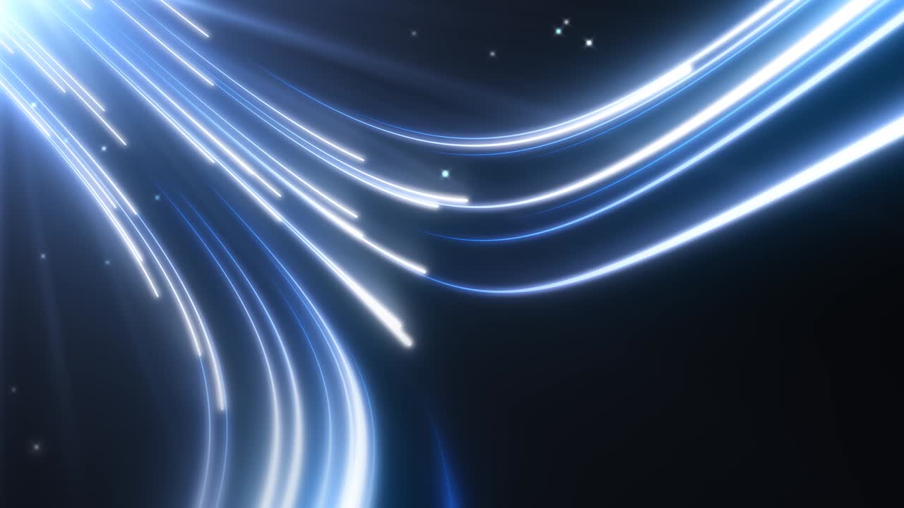 Futuristic Digital Data Stream Light Ray Beams Flow in Cyberspace - 4K Seamless Loop Motion Background Animation