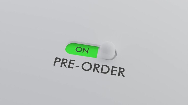Switching on the PRE-ORDER switch