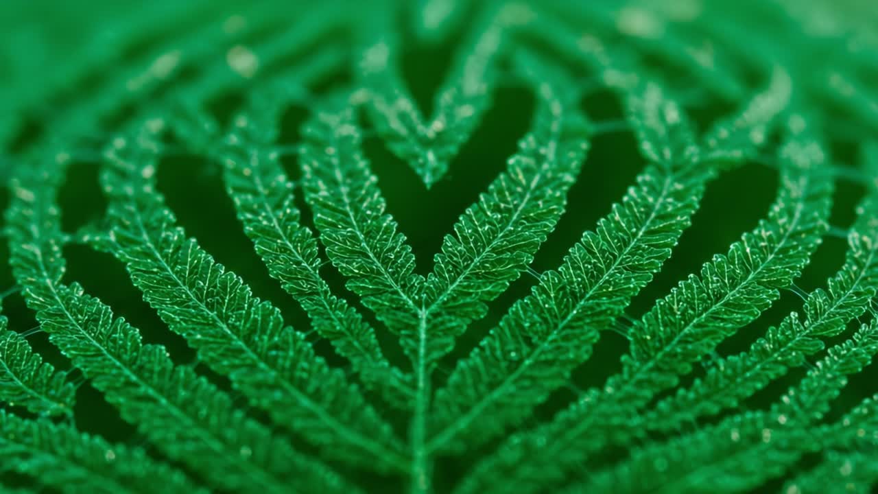 Captivating Close-Up of a Lush Green Leaf Featuring Intricate Details and Patterns, Highlighting the Beauty of Nature's Design and Texture in Exquisite Macro Photography