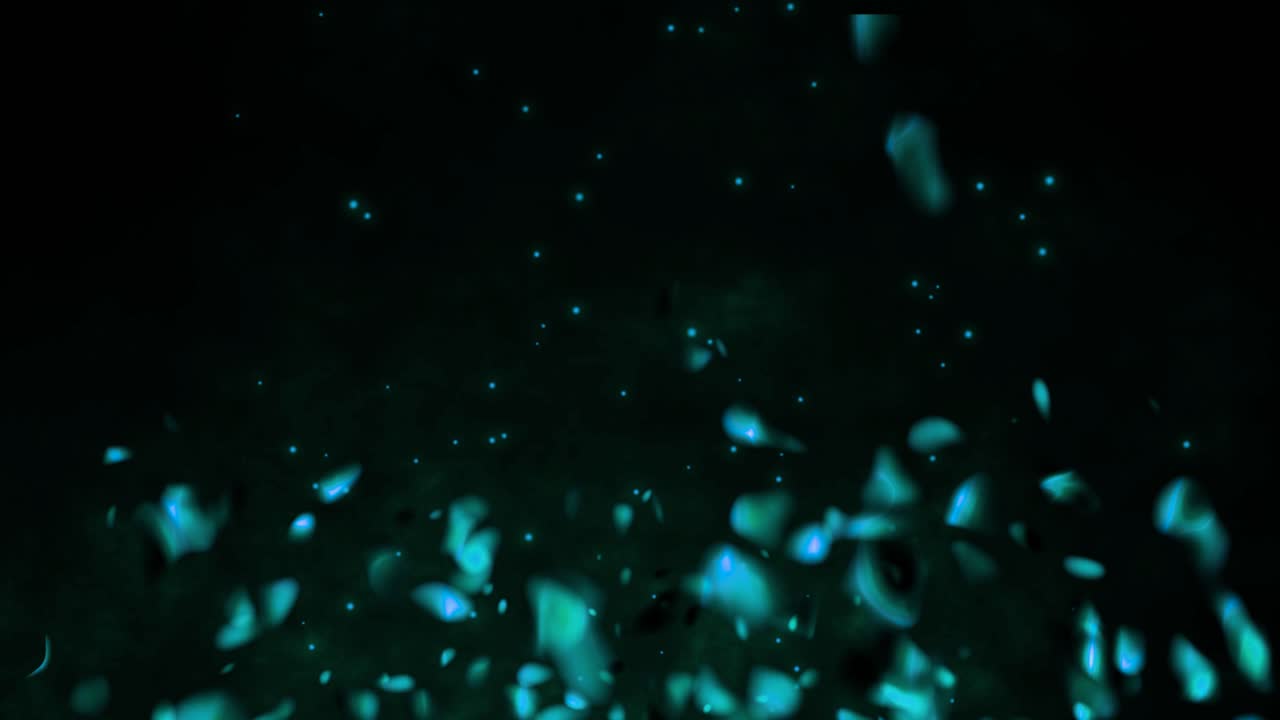 gas de fuego realista con brasas ardientes calientes chispas llamas animación 3d partículas de brillo ardiendo en fondo negro vfx aqua azul