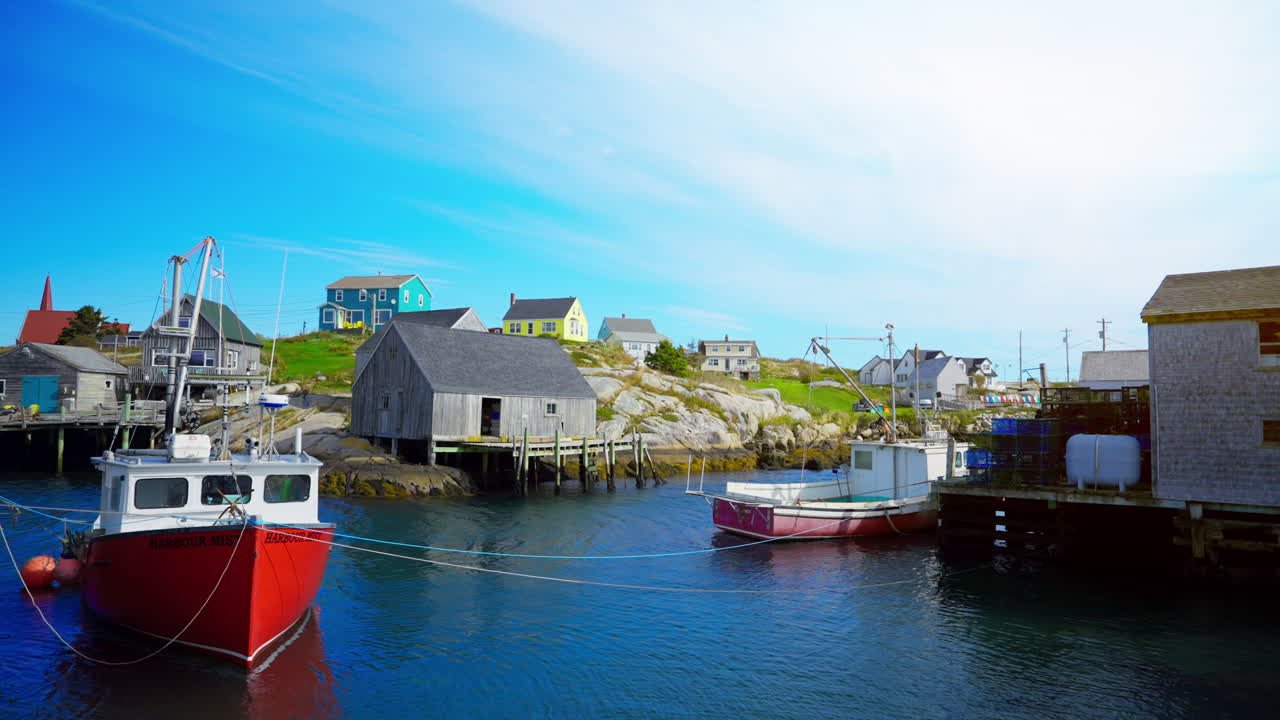 Peggy’s Cove in Nova Scotia, Canada. Charming fishing village with an iconic lighthouse.
Rugged granite rocks, colorful houses, and stunning views of the Atlantic. Peace, history, and natural beauty.