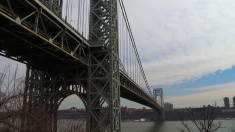 wide shot of the george washington bridge connecting new york to new jersey 1