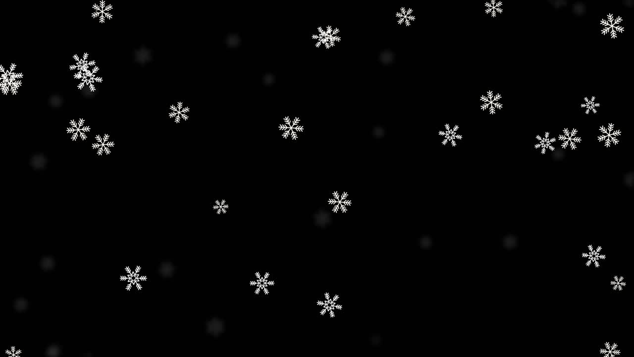 Snowflakes on Black and Green Background