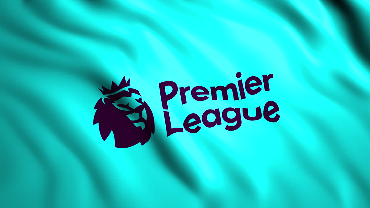 el logotipo de la premier league en un fondo azul
