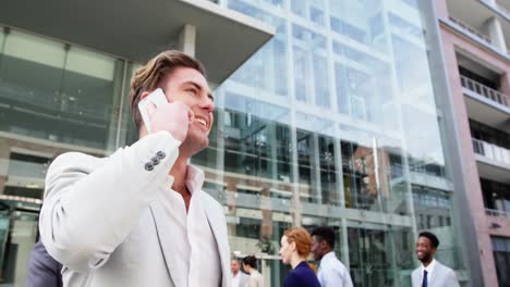 businessman talking on mobile phone