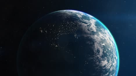 planeta tierra desde el espacio: el fin de la civilización tal como la conocemos.