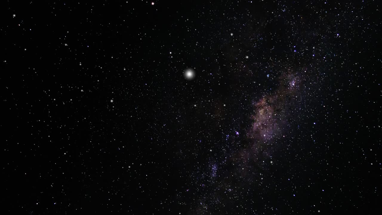 timelapse via lattea costellata di stelle nel cosmo, nello spazio