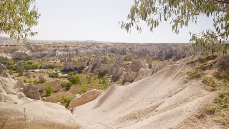 views over love valley cappadocia unique rocky deserted landscape