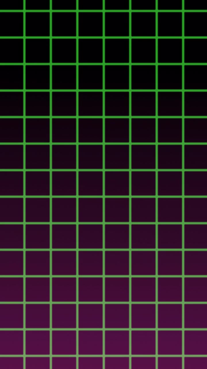 Green Grid Pattern on Black and Purple Gradient Background
