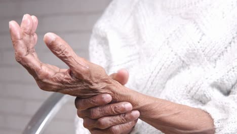 elderly person with wrist pain