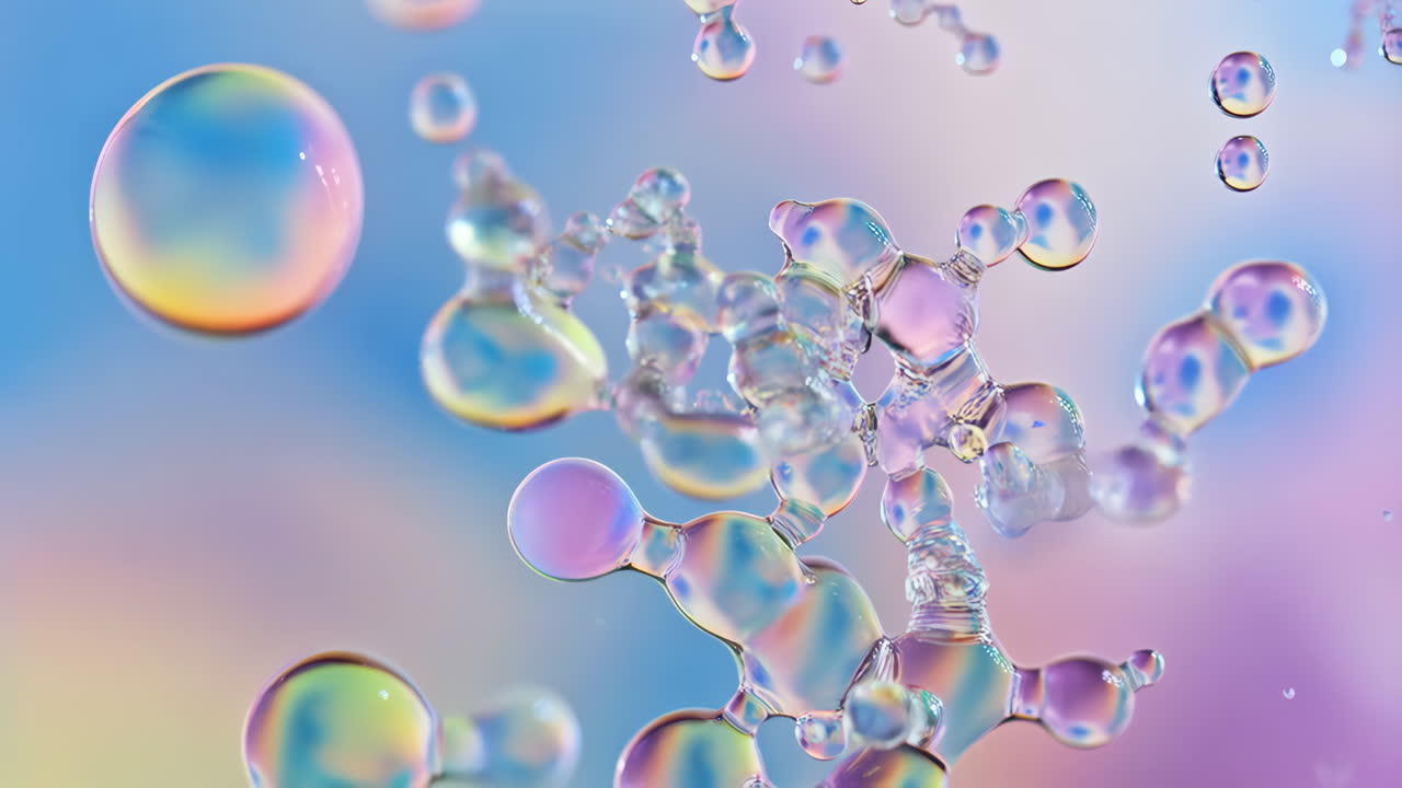 Abstract Iridescent Bubbles and Molecular Forms