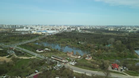 large construction site. construction of modern multi-storey residential building