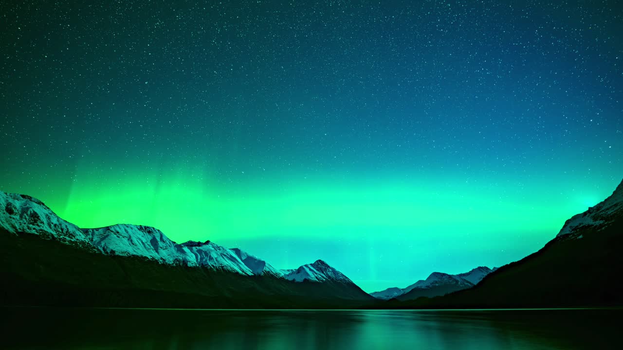 Timelapse di stelle e aurora boreale a Fairbanks, Alaska