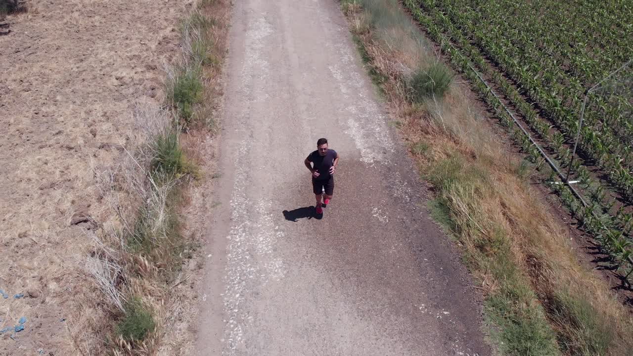 Man running through the field-2