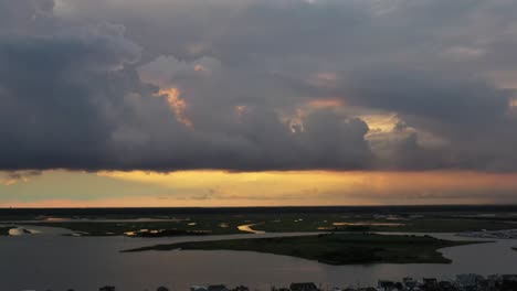 Nueva-Jersey-Puesta-De-Sol-De-Verano-En-Wildwood-Crest