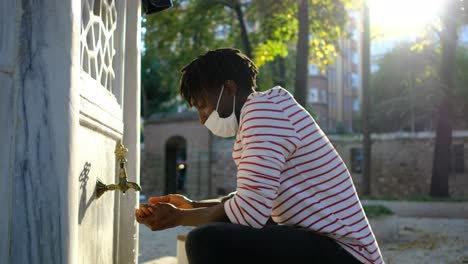 muslim african man  ablution