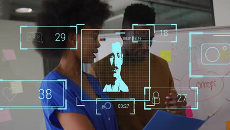 Animación-De-Fotografías-Biométricas-Y-Procesamiento-De-Datos-Sobre-Diversos-Empresarios-En-El-Cargo