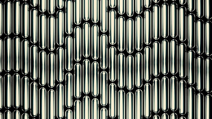 Dynamic Abstract Pattern with Moving Vertical Capsules