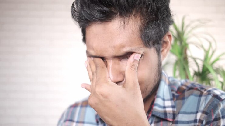 Man experiencing pain