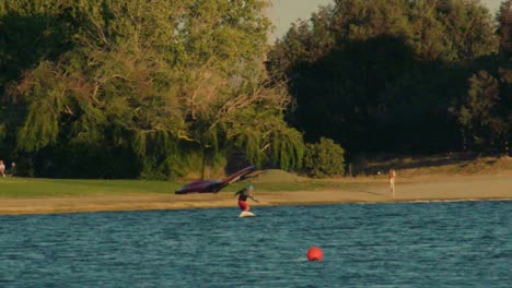 golden hour windsurf fail in slow motion