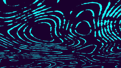 animation of blue line trails moving in hypnotic motion on seamless loop on blue background